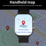 Montre Intelligente D8 2.01 pouces 2 en 1 avec Écouteurs Bluetooth et Bracelet en Acier, Prise en Charge de la Surveillance de la Santé / NFC, Bracelet en Acier (Noir), Bracelet en Acier (Argent)