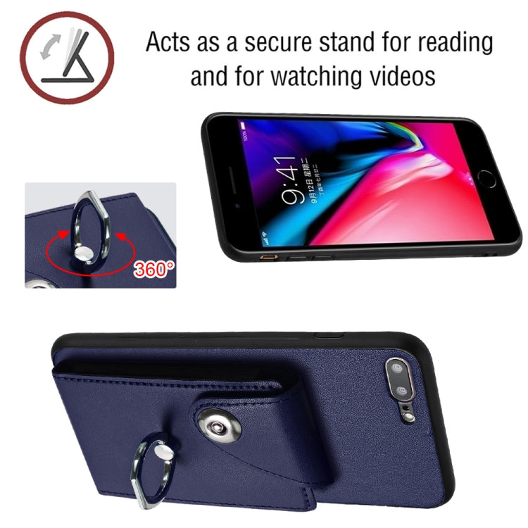 Étui de téléphone avec anneau porte-cartes Organe, pour iPhone 8 Plus / 7 Plus