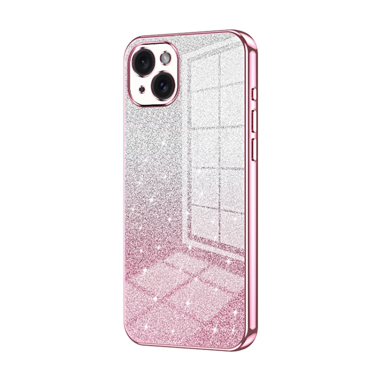 Coque de Téléphone Électroplaquée en Poudre de Paillettes Dégradées, Pour iPhone 16 Pro, Pour iPhone 16 Plus, Pour iPhone 16, Pour iPhone 15 Pro Max, Pour iPhone 15 Pro, Pour iPhone 15 Plus