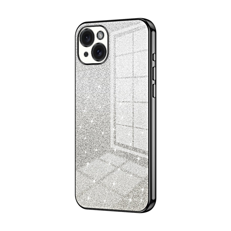 Coque de Téléphone Électroplaquée en Poudre de Paillettes Dégradées, Pour iPhone 16 Pro, Pour iPhone 16 Plus, Pour iPhone 16, Pour iPhone 15 Pro Max, Pour iPhone 15 Pro, Pour iPhone 15 Plus