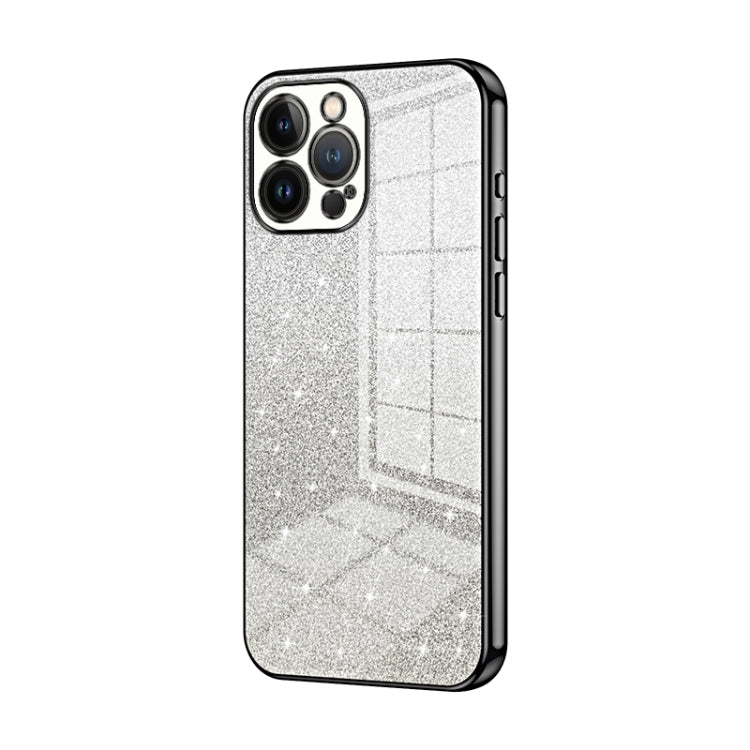 Coque de téléphone électroplaquée avec poudre de paillettes dégradées, Pour iPhone 11 Pro Max, Pour iPhone 11, Pour iPhone 11 Pro, Pour iPhone X / XS, Pour iPhone XR, Pour iPhone XS Max
