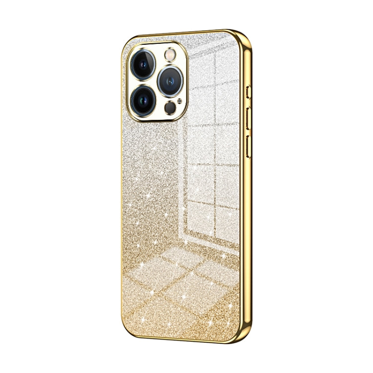 Coque de téléphone électroplaquée avec poudre de paillettes dégradées, Pour iPhone 11 Pro Max, Pour iPhone 11, Pour iPhone 11 Pro, Pour iPhone X / XS, Pour iPhone XR, Pour iPhone XS Max