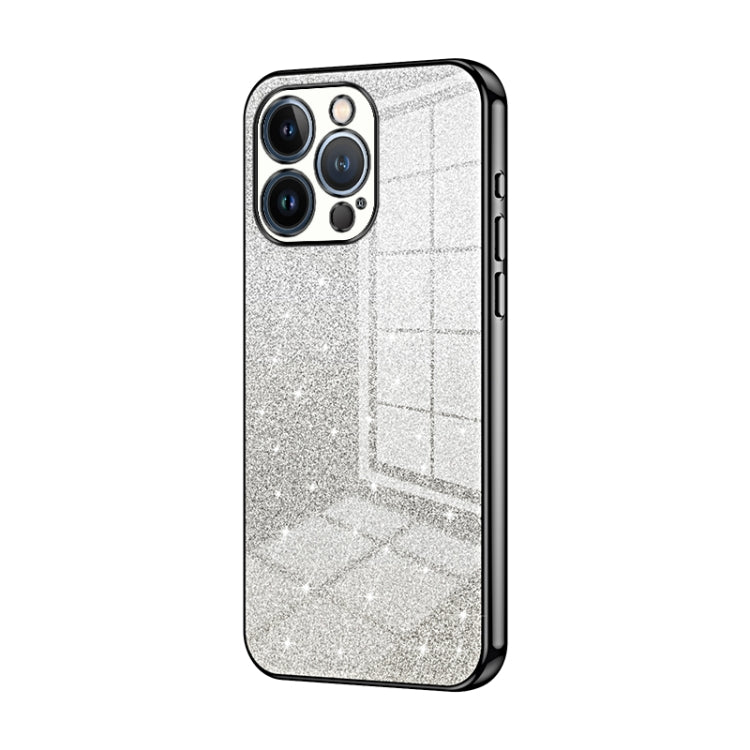 Coque de téléphone électroplaquée avec poudre de paillettes dégradées, Pour iPhone 11 Pro Max, Pour iPhone 11, Pour iPhone 11 Pro, Pour iPhone X / XS, Pour iPhone XR, Pour iPhone XS Max