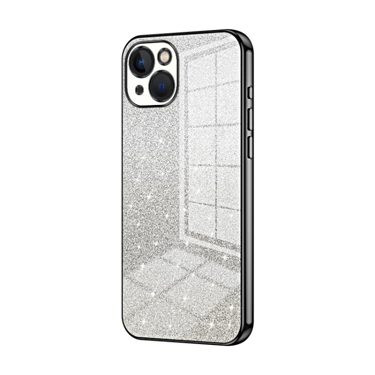 Coque de téléphone électroplaquée avec poudre de paillettes dégradées, Pour iPhone 11 Pro Max, Pour iPhone 11, Pour iPhone 11 Pro, Pour iPhone X / XS, Pour iPhone XR, Pour iPhone XS Max