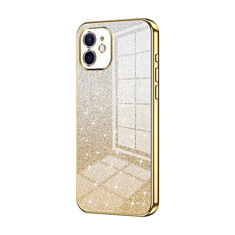 Coque de téléphone électroplaquée avec poudre de paillettes dégradées, Pour iPhone 11 Pro Max, Pour iPhone 11, Pour iPhone 11 Pro, Pour iPhone X / XS, Pour iPhone XR, Pour iPhone XS Max