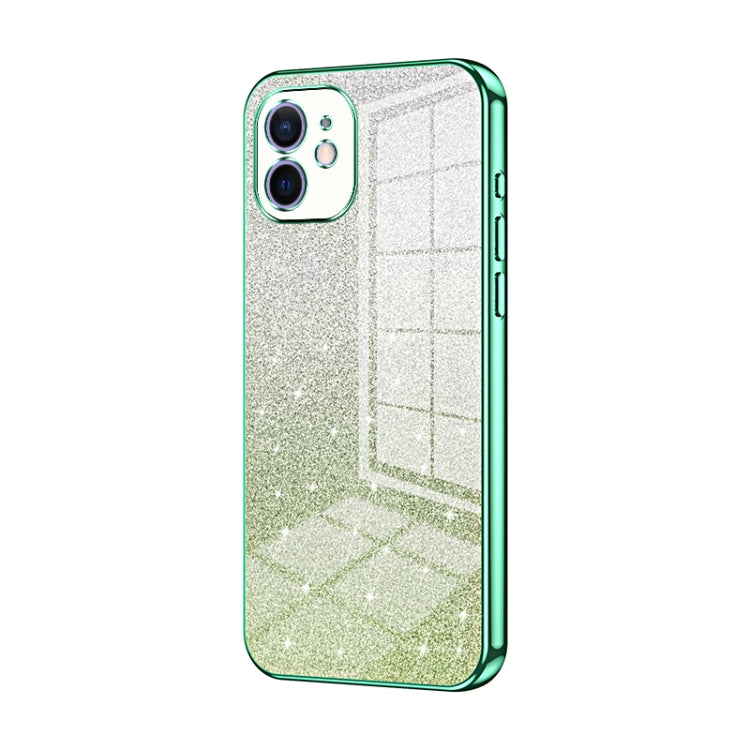 Coque de téléphone électroplaquée avec poudre de paillettes dégradées, Pour iPhone 11 Pro Max, Pour iPhone 11, Pour iPhone 11 Pro, Pour iPhone X / XS, Pour iPhone XR, Pour iPhone XS Max