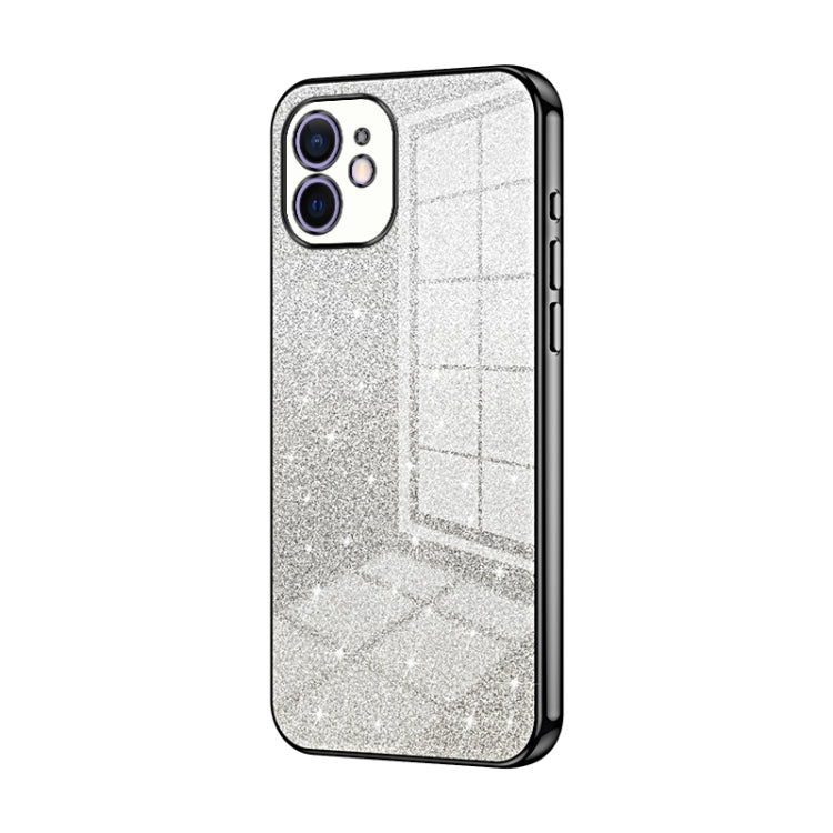 Coque de téléphone électroplaquée avec poudre de paillettes dégradées, Pour iPhone 11 Pro Max, Pour iPhone 11, Pour iPhone 11 Pro, Pour iPhone X / XS, Pour iPhone XR, Pour iPhone XS Max