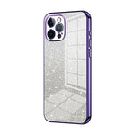 Coque de téléphone électroplaquée avec poudre de paillettes dégradées, Pour iPhone 11 Pro Max, Pour iPhone 11, Pour iPhone 11 Pro, Pour iPhone X / XS, Pour iPhone XR, Pour iPhone XS Max
