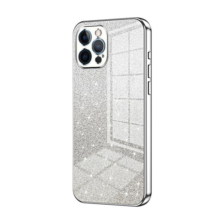 Coque de téléphone électroplaquée avec poudre de paillettes dégradées, Pour iPhone 11 Pro Max, Pour iPhone 11, Pour iPhone 11 Pro, Pour iPhone X / XS, Pour iPhone XR, Pour iPhone XS Max