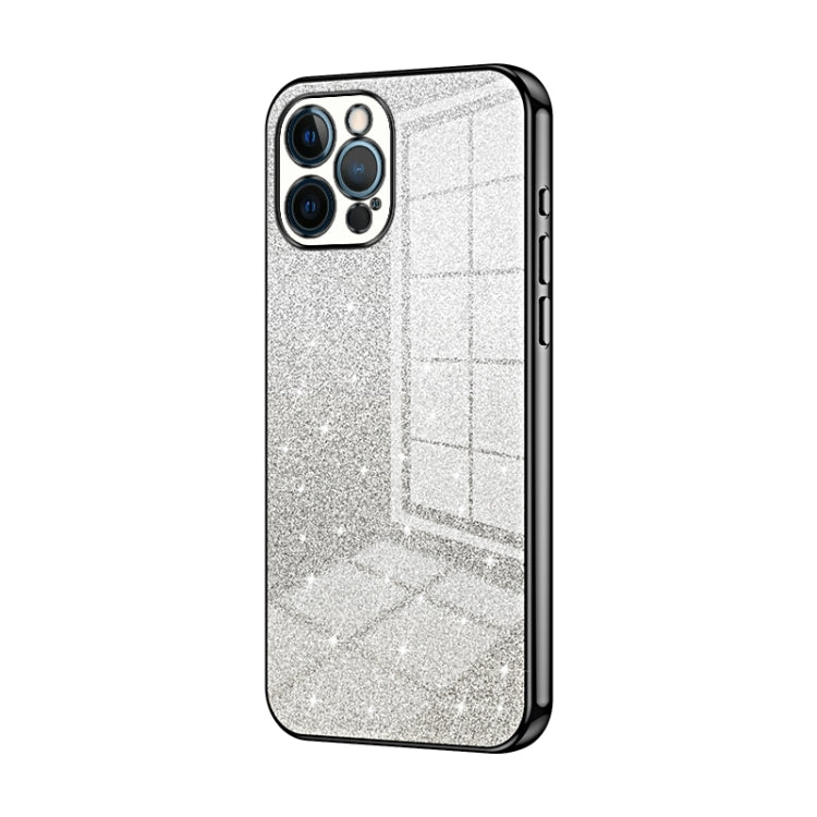 Coque de téléphone électroplaquée avec poudre de paillettes dégradées, Pour iPhone 11 Pro Max, Pour iPhone 11, Pour iPhone 11 Pro, Pour iPhone X / XS, Pour iPhone XR, Pour iPhone XS Max