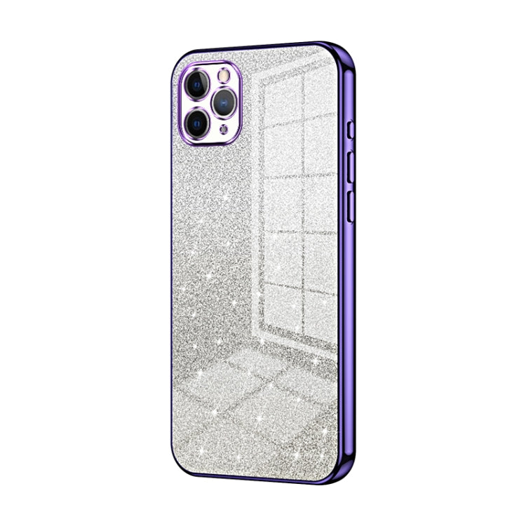 Coque de téléphone électroplaquée avec poudre de paillettes dégradées, Pour iPhone 11 Pro Max, Pour iPhone 11, Pour iPhone 11 Pro, Pour iPhone X / XS, Pour iPhone XR, Pour iPhone XS Max