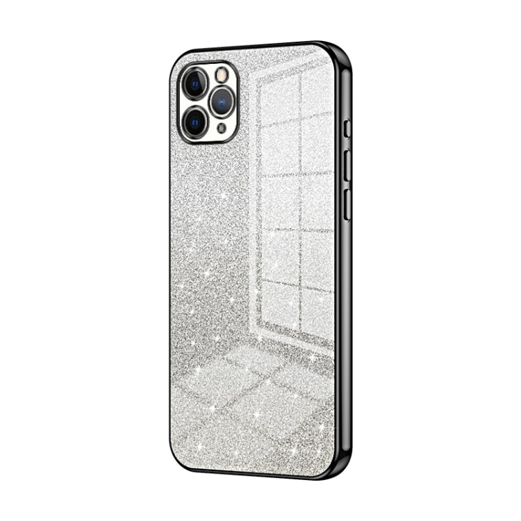 Coque de téléphone électroplaquée avec poudre de paillettes dégradées, Pour iPhone 11 Pro Max, Pour iPhone 11, Pour iPhone 11 Pro, Pour iPhone X / XS, Pour iPhone XR, Pour iPhone XS Max