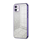 Coque de téléphone électroplaquée avec poudre de paillettes dégradées, Pour iPhone 11 Pro Max, Pour iPhone 11, Pour iPhone 11 Pro, Pour iPhone X / XS, Pour iPhone XR, Pour iPhone XS Max
