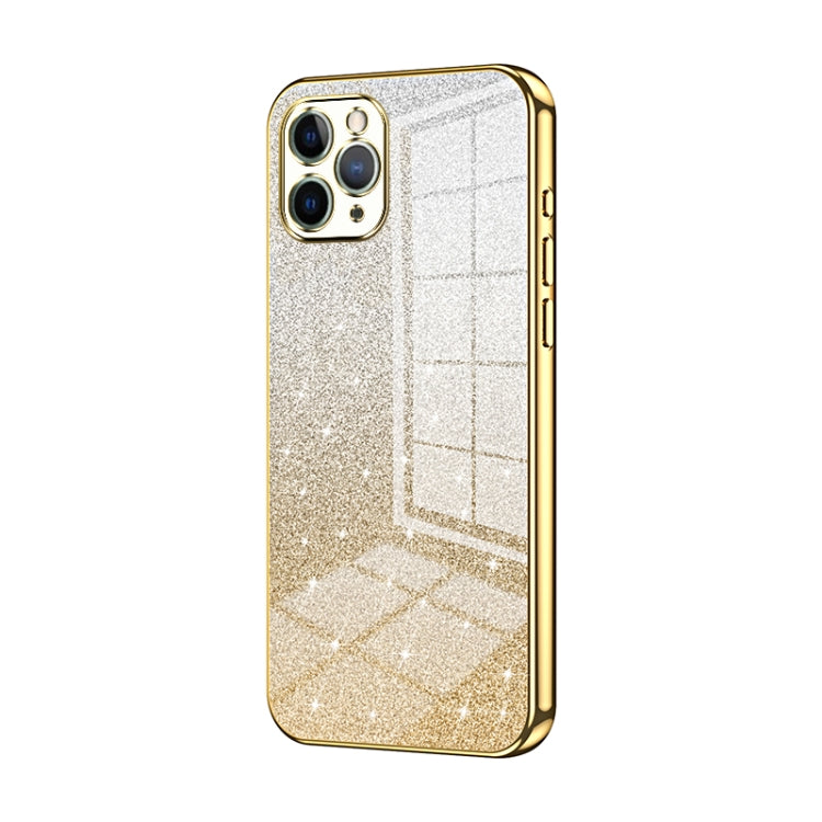 Coque de téléphone électroplaquée avec poudre de paillettes dégradées, Pour iPhone 11 Pro Max, Pour iPhone 11, Pour iPhone 11 Pro, Pour iPhone X / XS, Pour iPhone XR, Pour iPhone XS Max