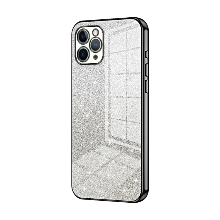 Coque de téléphone électroplaquée avec poudre de paillettes dégradées, Pour iPhone 11 Pro Max, Pour iPhone 11, Pour iPhone 11 Pro, Pour iPhone X / XS, Pour iPhone XR, Pour iPhone XS Max