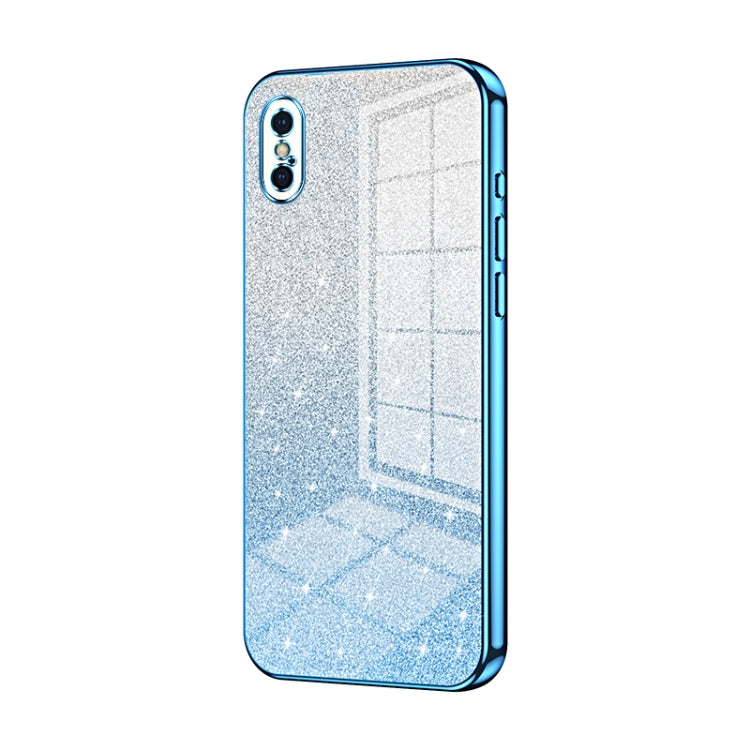 Coque de téléphone électroplaquée avec poudre de paillettes dégradées, Pour iPhone 11 Pro Max, Pour iPhone 11, Pour iPhone 11 Pro, Pour iPhone X / XS, Pour iPhone XR, Pour iPhone XS Max