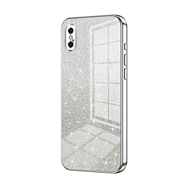 Coque de téléphone électroplaquée avec poudre de paillettes dégradées, Pour iPhone 11 Pro Max, Pour iPhone 11, Pour iPhone 11 Pro, Pour iPhone X / XS, Pour iPhone XR, Pour iPhone XS Max