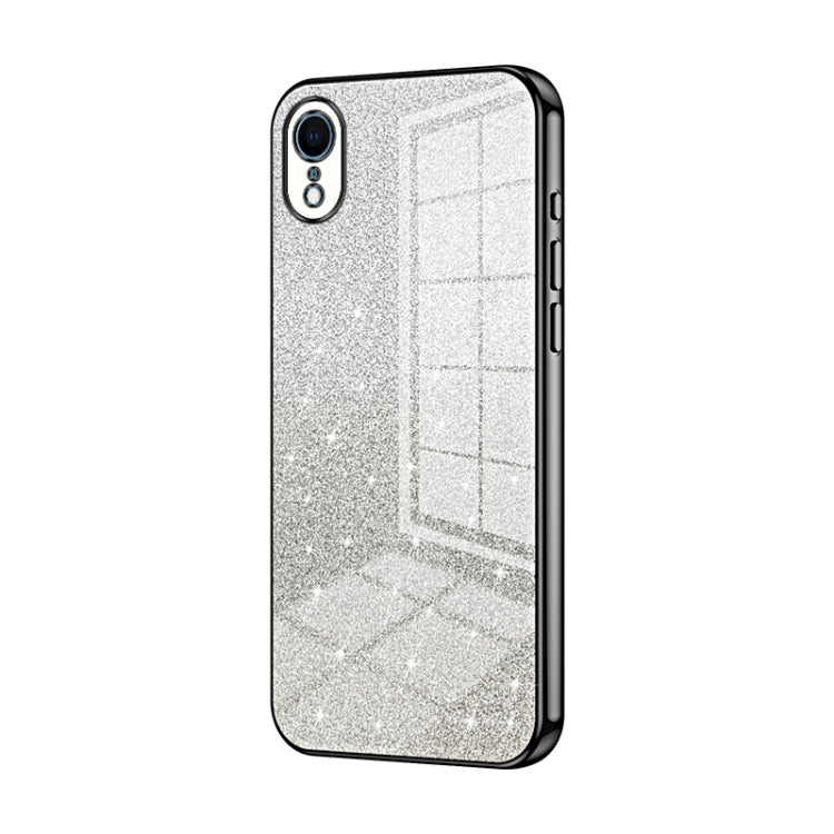 Coque de téléphone électroplaquée avec poudre de paillettes dégradées, Pour iPhone 11 Pro Max, Pour iPhone 11, Pour iPhone 11 Pro, Pour iPhone X / XS, Pour iPhone XR, Pour iPhone XS Max