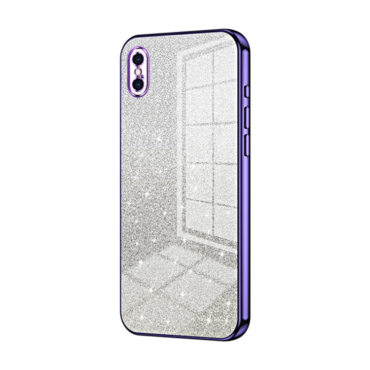 Coque de téléphone électroplaquée avec poudre de paillettes dégradées, Pour iPhone 11 Pro Max, Pour iPhone 11, Pour iPhone 11 Pro, Pour iPhone X / XS, Pour iPhone XR, Pour iPhone XS Max