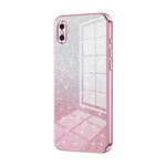 Coque de téléphone électroplaquée avec poudre de paillettes dégradées, Pour iPhone 11 Pro Max, Pour iPhone 11, Pour iPhone 11 Pro, Pour iPhone X / XS, Pour iPhone XR, Pour iPhone XS Max