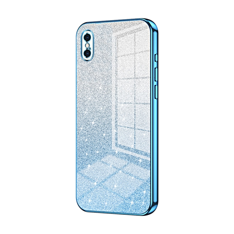 Coque de téléphone électroplaquée avec poudre de paillettes dégradées, Pour iPhone 11 Pro Max, Pour iPhone 11, Pour iPhone 11 Pro, Pour iPhone X / XS, Pour iPhone XR, Pour iPhone XS Max