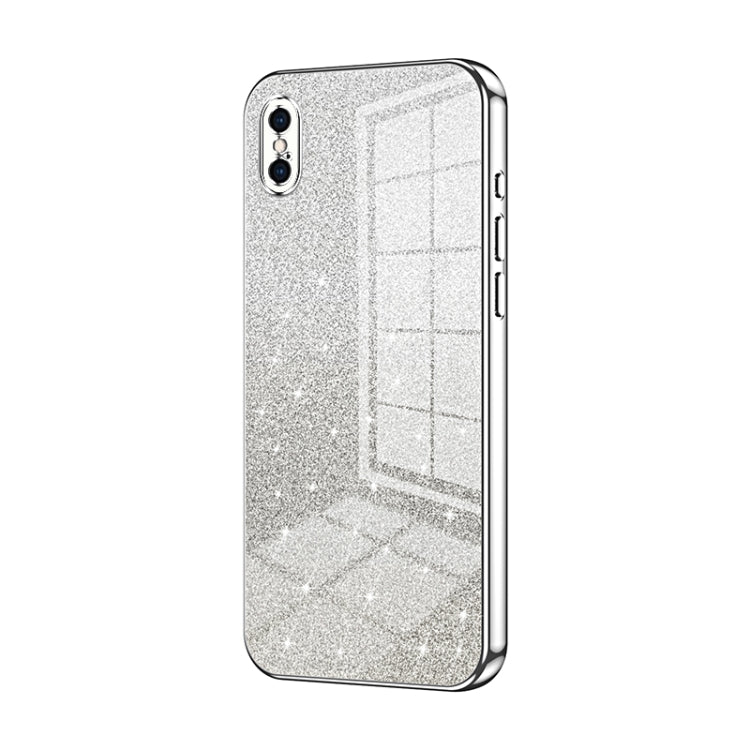 Coque de téléphone électroplaquée avec poudre de paillettes dégradées, Pour iPhone 11 Pro Max, Pour iPhone 11, Pour iPhone 11 Pro, Pour iPhone X / XS, Pour iPhone XR, Pour iPhone XS Max