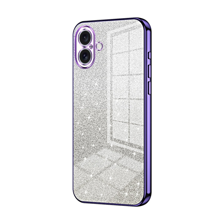 Coque de Téléphone Électroplaquée en Poudre de Paillettes Dégradées, Pour iPhone 16 Pro, Pour iPhone 16 Plus, Pour iPhone 16, Pour iPhone 15 Pro Max, Pour iPhone 15 Pro, Pour iPhone 15 Plus