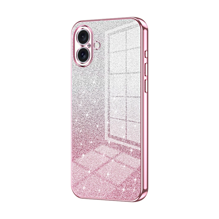 Coque de Téléphone Électroplaquée en Poudre de Paillettes Dégradées, Pour iPhone 16 Pro, Pour iPhone 16 Plus, Pour iPhone 16, Pour iPhone 15 Pro Max, Pour iPhone 15 Pro, Pour iPhone 15 Plus