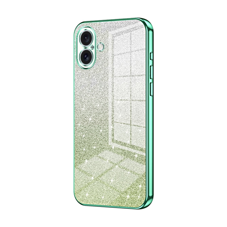 Coque de Téléphone Électroplaquée en Poudre de Paillettes Dégradées, Pour iPhone 16 Pro, Pour iPhone 16 Plus, Pour iPhone 16, Pour iPhone 15 Pro Max, Pour iPhone 15 Pro, Pour iPhone 15 Plus