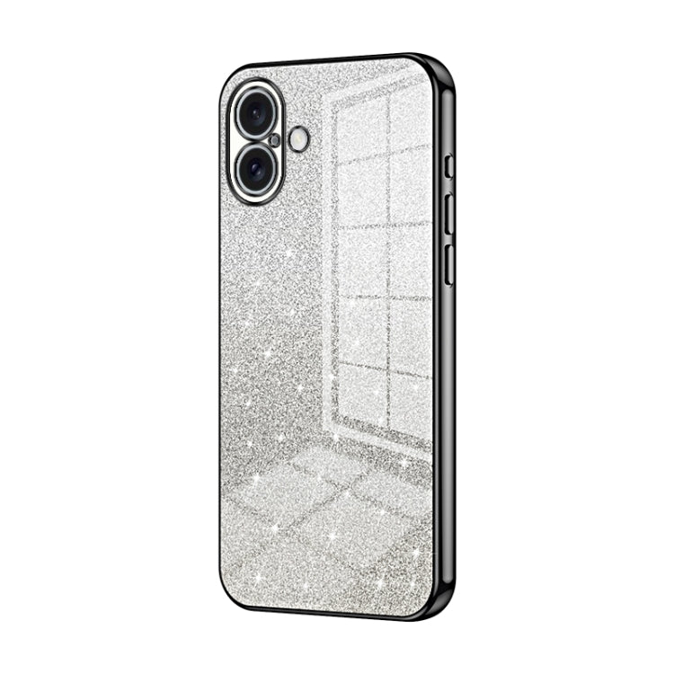 Coque de Téléphone Électroplaquée en Poudre de Paillettes Dégradées, Pour iPhone 16 Pro, Pour iPhone 16 Plus, Pour iPhone 16, Pour iPhone 15 Pro Max, Pour iPhone 15 Pro, Pour iPhone 15 Plus