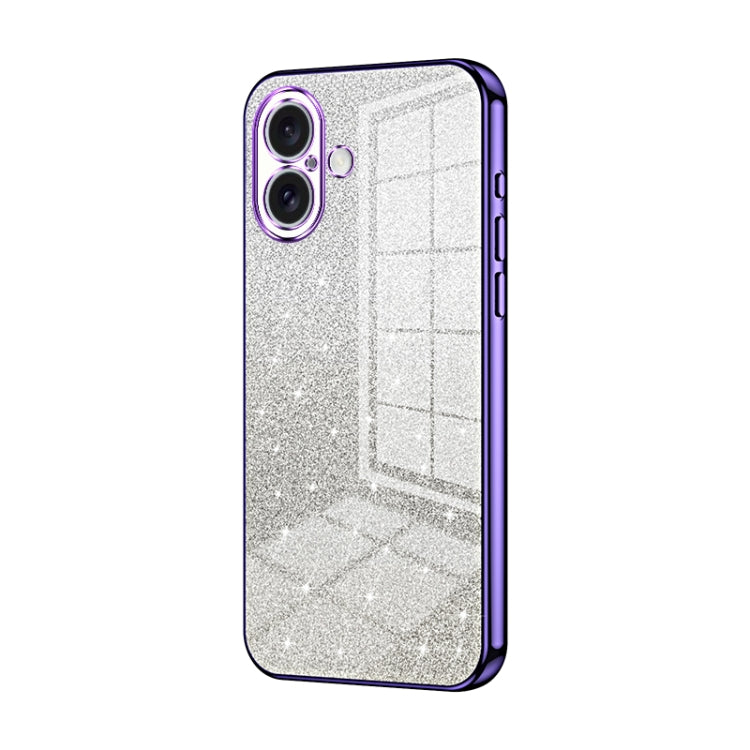 Coque de Téléphone Électroplaquée en Poudre de Paillettes Dégradées, Pour iPhone 16 Pro, Pour iPhone 16 Plus, Pour iPhone 16, Pour iPhone 15 Pro Max, Pour iPhone 15 Pro, Pour iPhone 15 Plus