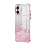 Coque de Téléphone Électroplaquée en Poudre de Paillettes Dégradées, Pour iPhone 16 Pro, Pour iPhone 16 Plus, Pour iPhone 16, Pour iPhone 15 Pro Max, Pour iPhone 15 Pro, Pour iPhone 15 Plus