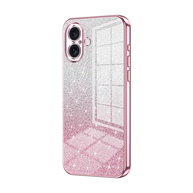 Coque de Téléphone Électroplaquée en Poudre de Paillettes Dégradées, Pour iPhone 16 Pro, Pour iPhone 16 Plus, Pour iPhone 16, Pour iPhone 15 Pro Max, Pour iPhone 15 Pro, Pour iPhone 15 Plus