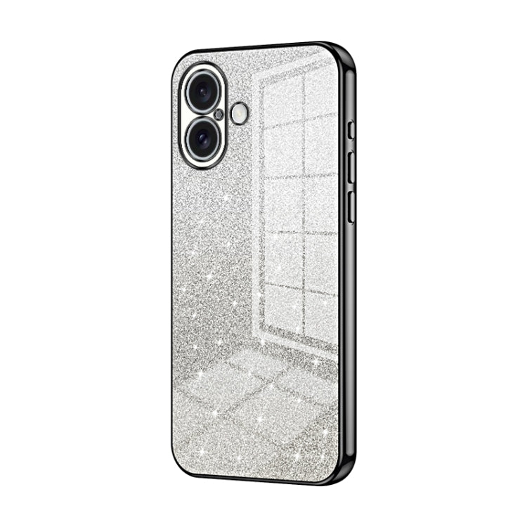 Coque de Téléphone Électroplaquée en Poudre de Paillettes Dégradées, Pour iPhone 16 Pro, Pour iPhone 16 Plus, Pour iPhone 16, Pour iPhone 15 Pro Max, Pour iPhone 15 Pro, Pour iPhone 15 Plus