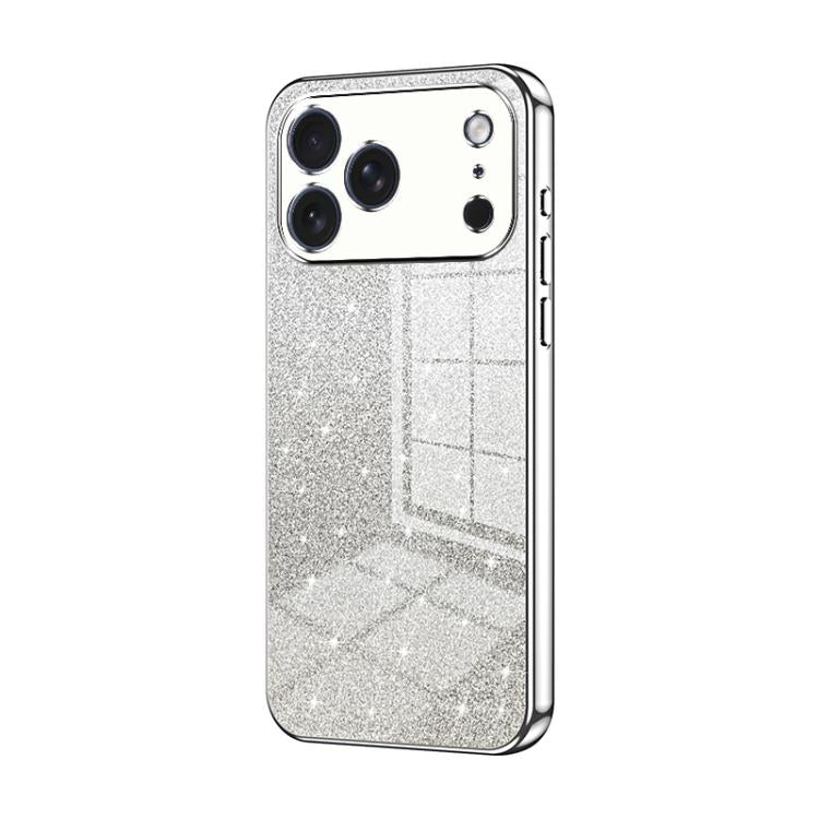 Coque de téléphone électroplaquée avec poudre à paillettes dégradées, Pour iPhone 17e / 16e, Pour iPhone 17 Pro Max, Pour iPhone 17 Pro, Pour iPhone 17, Pour iPhone Air, Pour iPhone 16 Pro Max