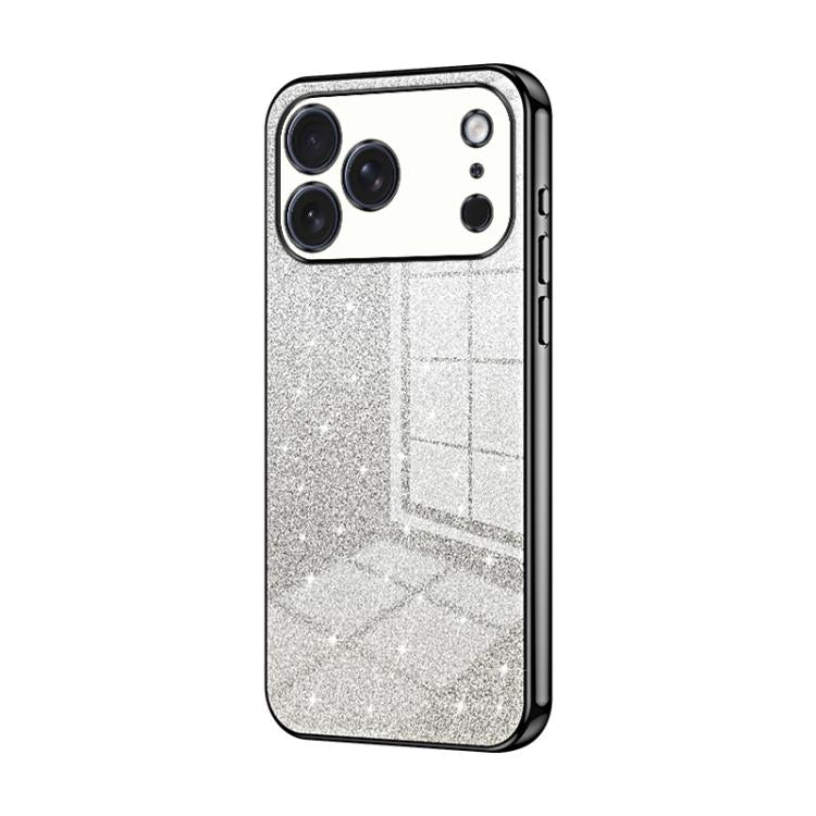 Coque de téléphone électroplaquée avec poudre à paillettes dégradées, Pour iPhone 17e / 16e, Pour iPhone 17 Pro Max, Pour iPhone 17 Pro, Pour iPhone 17, Pour iPhone Air, Pour iPhone 16 Pro Max