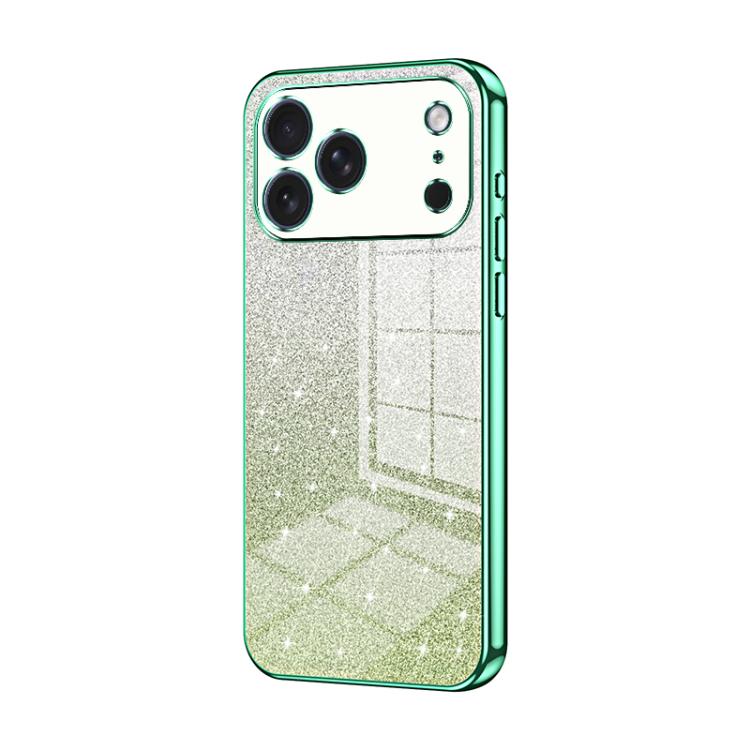 Coque de téléphone électroplaquée avec poudre à paillettes dégradées, Pour iPhone 17e / 16e, Pour iPhone 17 Pro Max, Pour iPhone 17 Pro, Pour iPhone 17, Pour iPhone Air, Pour iPhone 16 Pro Max