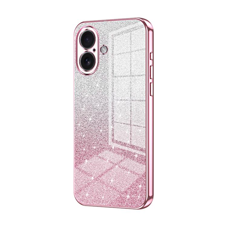Coque de téléphone électroplaquée avec poudre à paillettes dégradées, Pour iPhone 17e / 16e, Pour iPhone 17 Pro Max, Pour iPhone 17 Pro, Pour iPhone 17, Pour iPhone Air, Pour iPhone 16 Pro Max