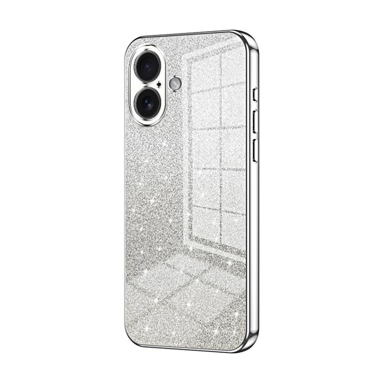 Coque de téléphone électroplaquée avec poudre à paillettes dégradées, Pour iPhone 17e / 16e, Pour iPhone 17 Pro Max, Pour iPhone 17 Pro, Pour iPhone 17, Pour iPhone Air, Pour iPhone 16 Pro Max