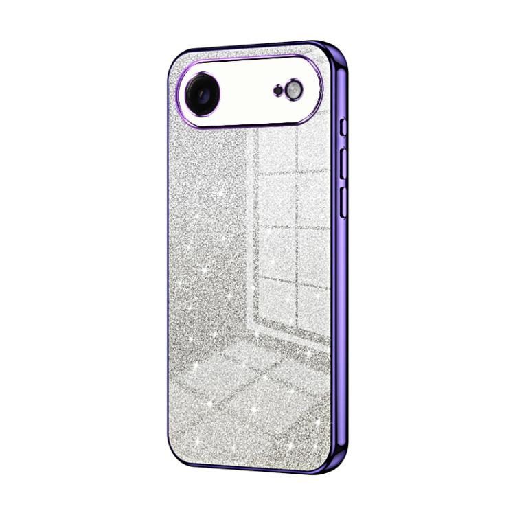 Coque de téléphone électroplaquée avec poudre à paillettes dégradées, Pour iPhone 17e / 16e, Pour iPhone 17 Pro Max, Pour iPhone 17 Pro, Pour iPhone 17, Pour iPhone Air, Pour iPhone 16 Pro Max