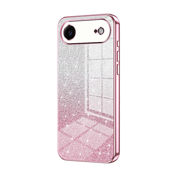 Coque de téléphone électroplaquée avec poudre à paillettes dégradées, Pour iPhone 17e / 16e, Pour iPhone 17 Pro Max, Pour iPhone 17 Pro, Pour iPhone 17, Pour iPhone Air, Pour iPhone 16 Pro Max