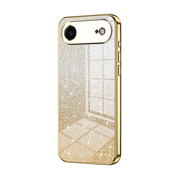 Coque de téléphone électroplaquée avec poudre à paillettes dégradées, Pour iPhone 17e / 16e, Pour iPhone 17 Pro Max, Pour iPhone 17 Pro, Pour iPhone 17, Pour iPhone Air, Pour iPhone 16 Pro Max