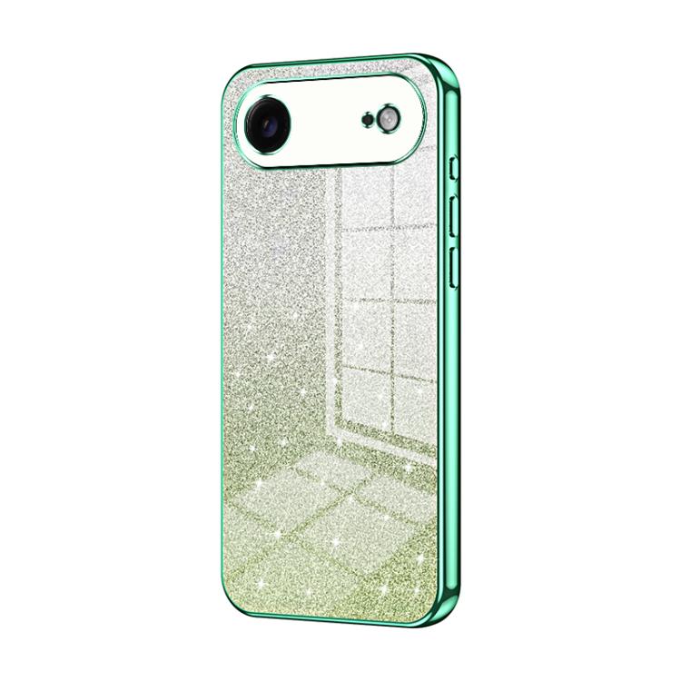 Coque de téléphone électroplaquée avec poudre à paillettes dégradées, Pour iPhone 17e / 16e, Pour iPhone 17 Pro Max, Pour iPhone 17 Pro, Pour iPhone 17, Pour iPhone Air, Pour iPhone 16 Pro Max