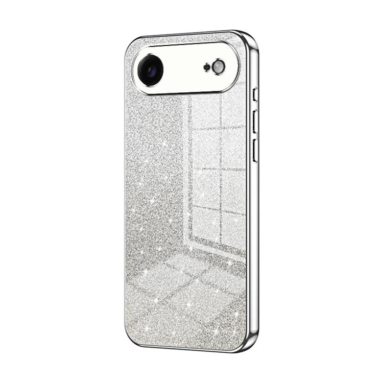 Coque de téléphone électroplaquée avec poudre à paillettes dégradées, Pour iPhone 17e / 16e, Pour iPhone 17 Pro Max, Pour iPhone 17 Pro, Pour iPhone 17, Pour iPhone Air, Pour iPhone 16 Pro Max