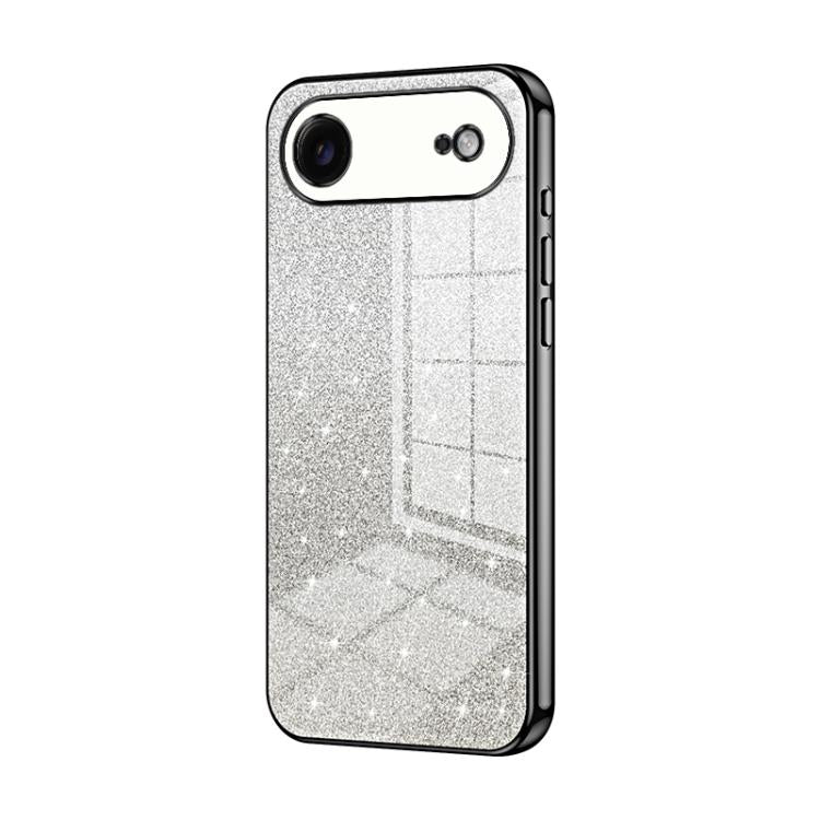 Coque de téléphone électroplaquée avec poudre à paillettes dégradées, Pour iPhone 17e / 16e, Pour iPhone 17 Pro Max, Pour iPhone 17 Pro, Pour iPhone 17, Pour iPhone Air, Pour iPhone 16 Pro Max
