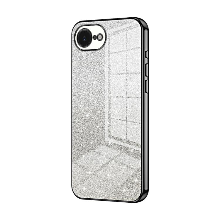 Coque de téléphone électroplaquée avec poudre à paillettes dégradées, Pour iPhone 17e / 16e, Pour iPhone 17 Pro Max, Pour iPhone 17 Pro, Pour iPhone 17, Pour iPhone Air, Pour iPhone 16 Pro Max