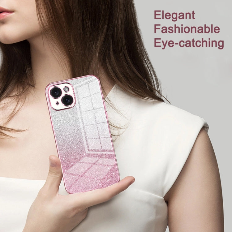 Coque de téléphone électroplaquée avec poudre de paillettes dégradées, Pour iPhone 11 Pro Max, Pour iPhone 11, Pour iPhone 11 Pro, Pour iPhone X / XS, Pour iPhone XR, Pour iPhone XS Max