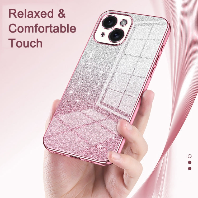 Coque de Téléphone Électroplaquée en Poudre de Paillettes Dégradées, Pour iPhone 16 Pro, Pour iPhone 16 Plus, Pour iPhone 16, Pour iPhone 15 Pro Max, Pour iPhone 15 Pro, Pour iPhone 15 Plus