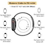 Bracelet de montre en métal à boucle lance-pierre à sept perles fines, Pour Apple Watch SE 2023 44mm, Pour Apple Watch SE 2023 40mm, Pour Apple Watch Ultra 2 49mm, Pour Apple Watch Series 9 45mm, Pour Apple Watch Series 9 41mm, Pour Apple Watch Ultra 49mm