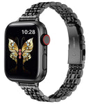 Bracelet de montre en métal à boucle lance-pierre à sept perles fines, Pour Apple Watch SE 2023 44mm, Pour Apple Watch SE 2023 40mm, Pour Apple Watch Ultra 2 49mm, Pour Apple Watch Series 9 45mm, Pour Apple Watch Series 9 41mm, Pour Apple Watch Ultra 49mm